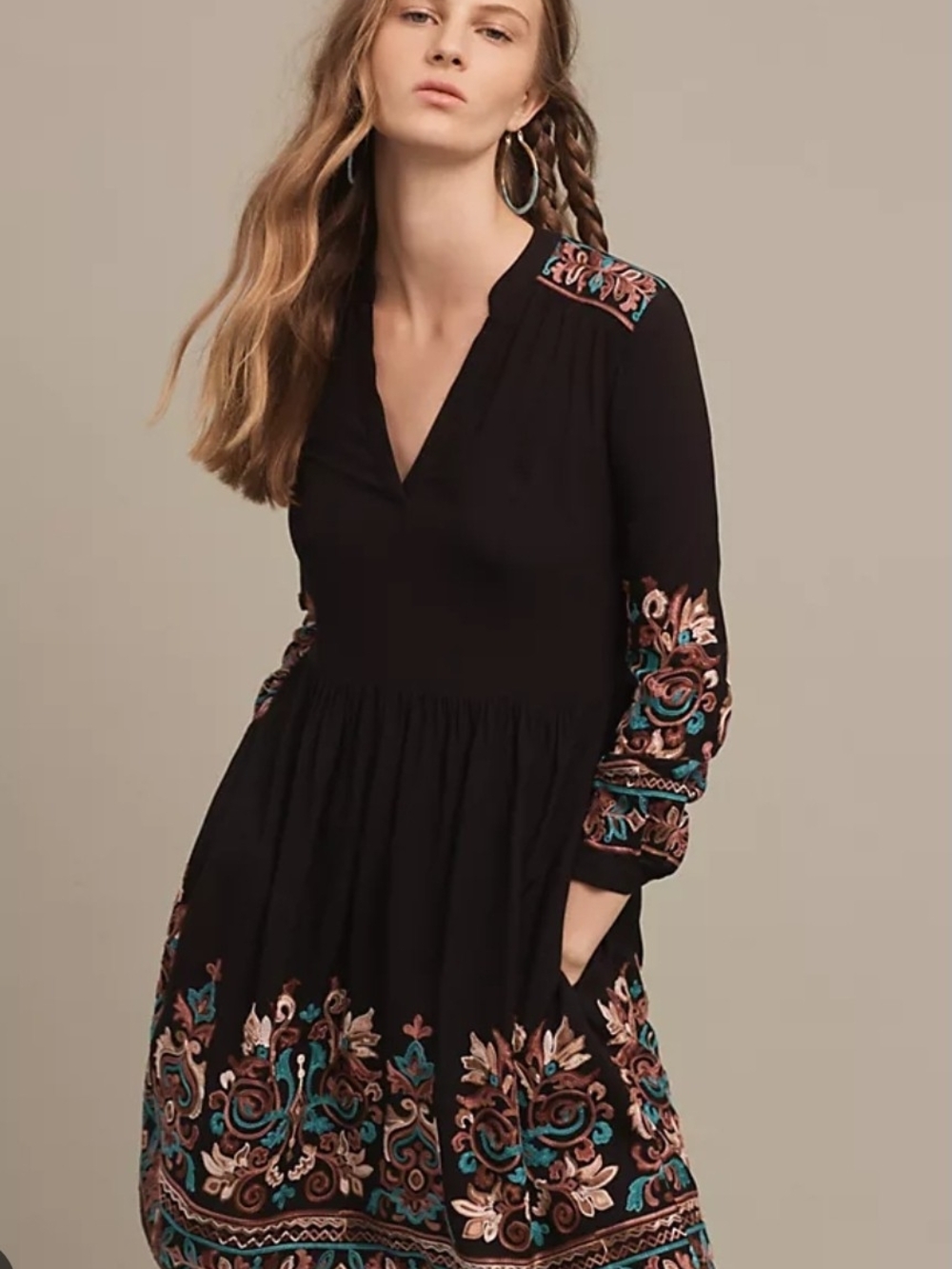 Anthropologie) – Vibrant Luxury Embroidery and Romantic Fluid Silhouette
